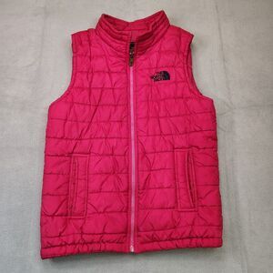 The North Face Puffer Vest Men's Large Red Full Zip Sleeveless Pockets Outdoors
